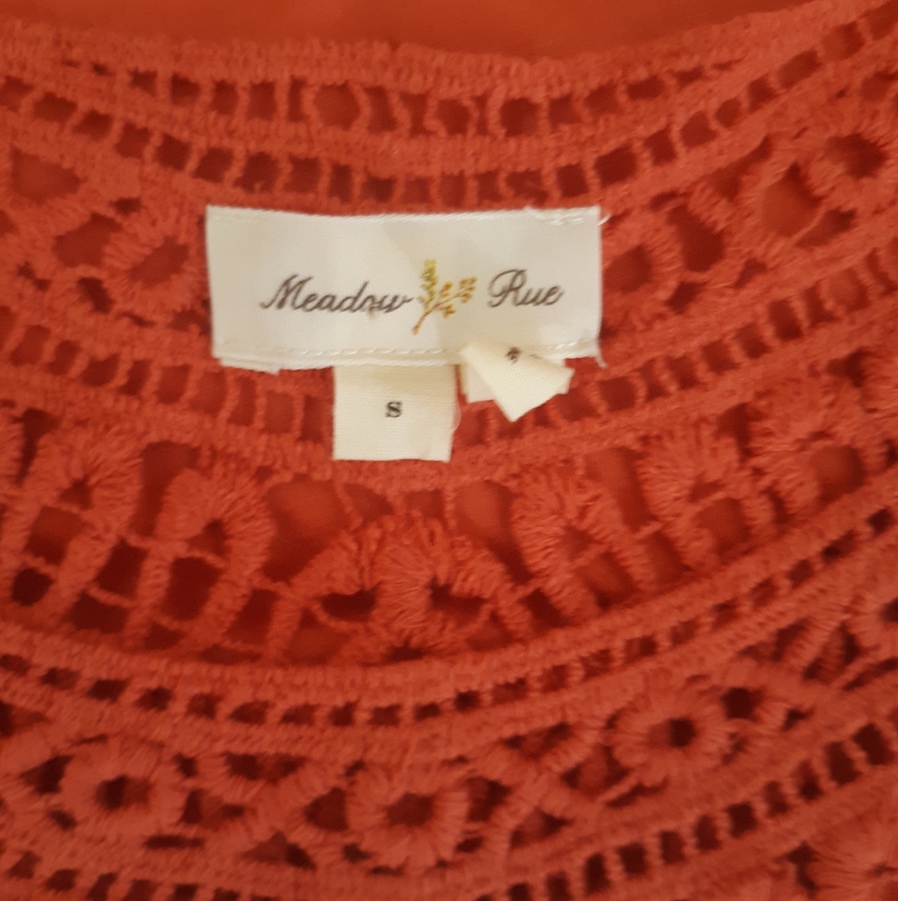 Anthro meadow rue crochet top sz small *D2 - Picture 5 of 5